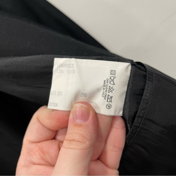 Donna Karan Signature Made In Italy Wool Black Blazer Suit Jacket 43/36 Long - Picture 14 of 15